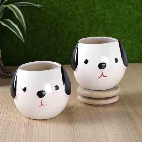 Pots & Planters | Bow Wow Table Planter – Set Of Two Garden Pots & Planters