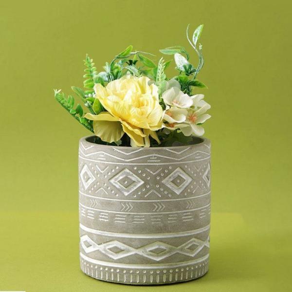 Pots & Planters | Ziba Tribal Planter Garden Grey